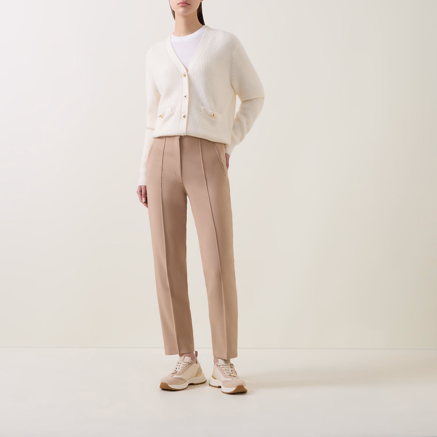 Ribbed-Knit Wool-Cashmere Cardigan