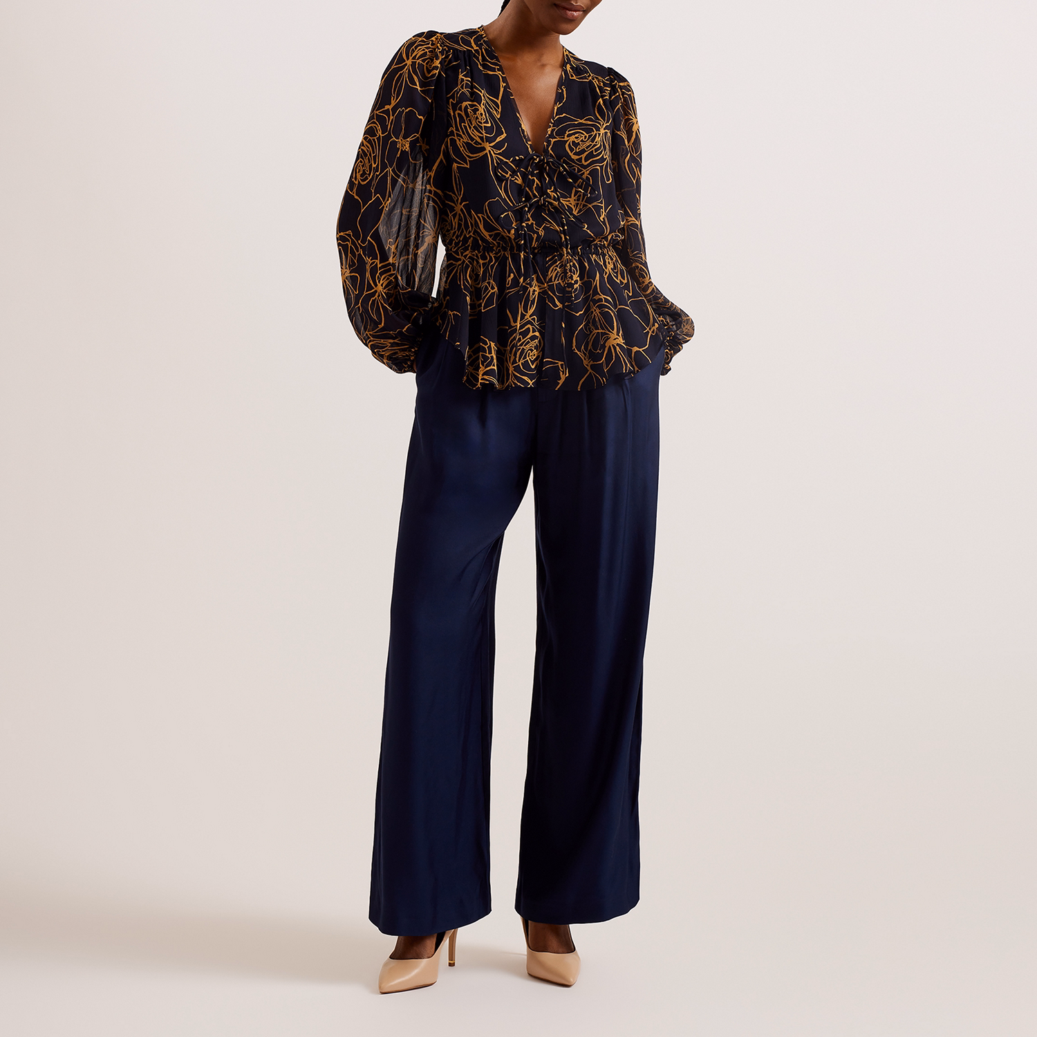 Kazuko Tie-Front Blouse