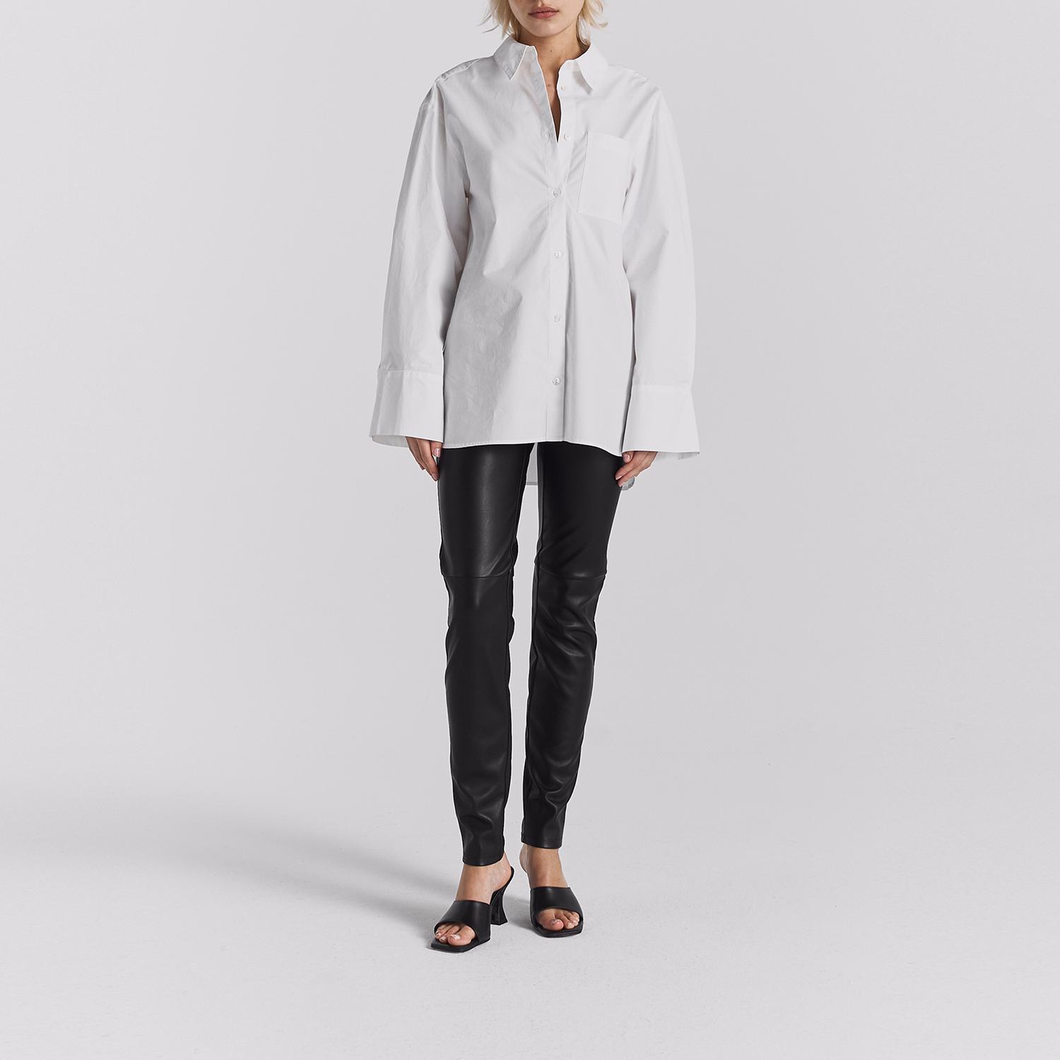 Arleen High-Rise Faux Leather Trousers