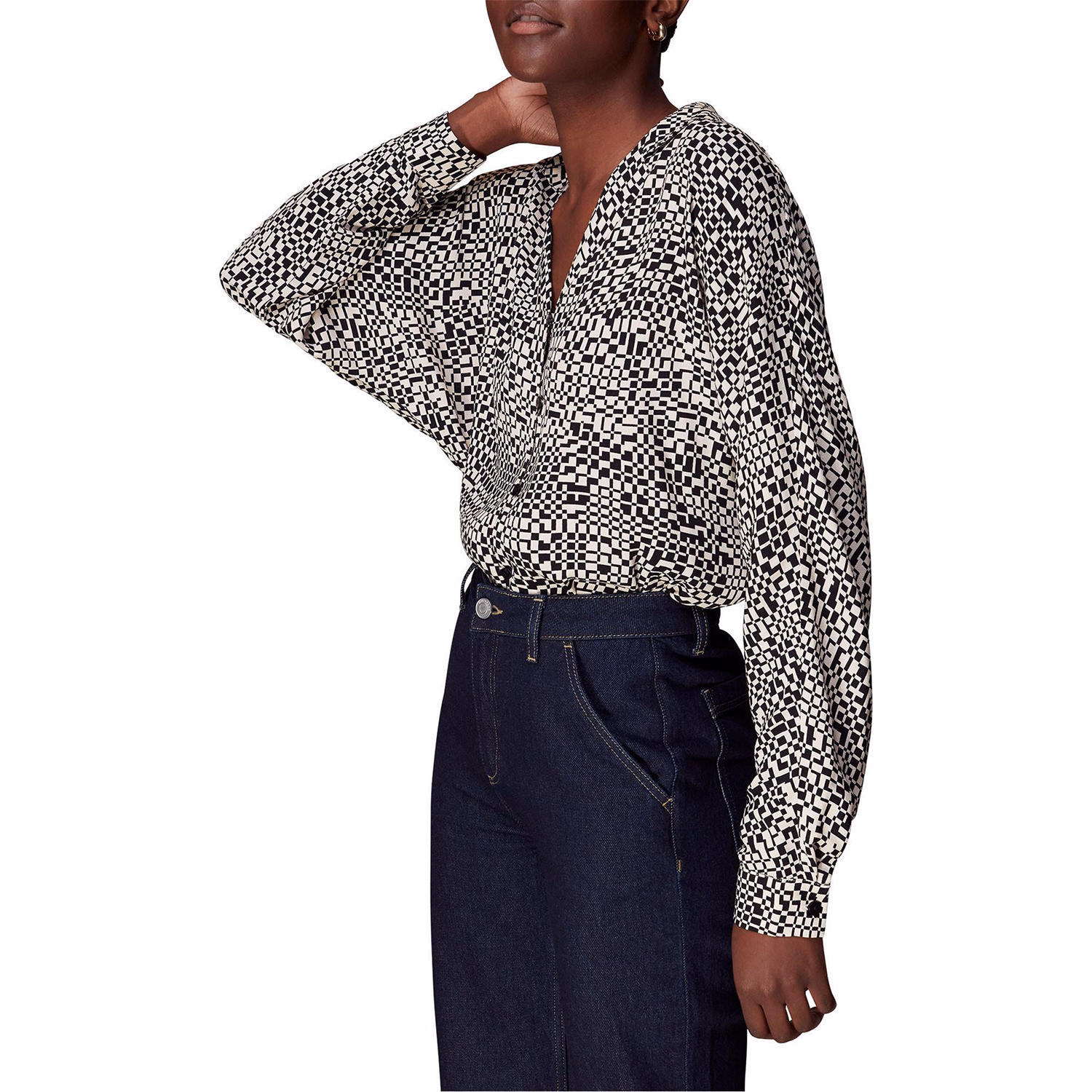 Ramona Checkerboard Blouse