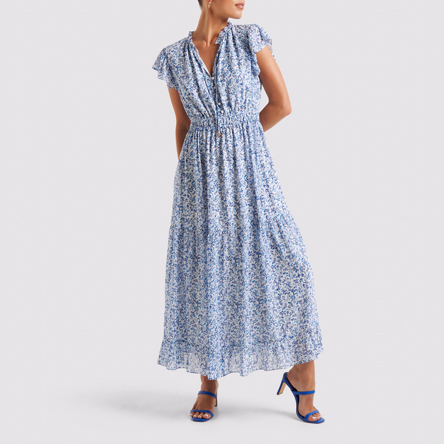 Fleur Printed Midi Dress