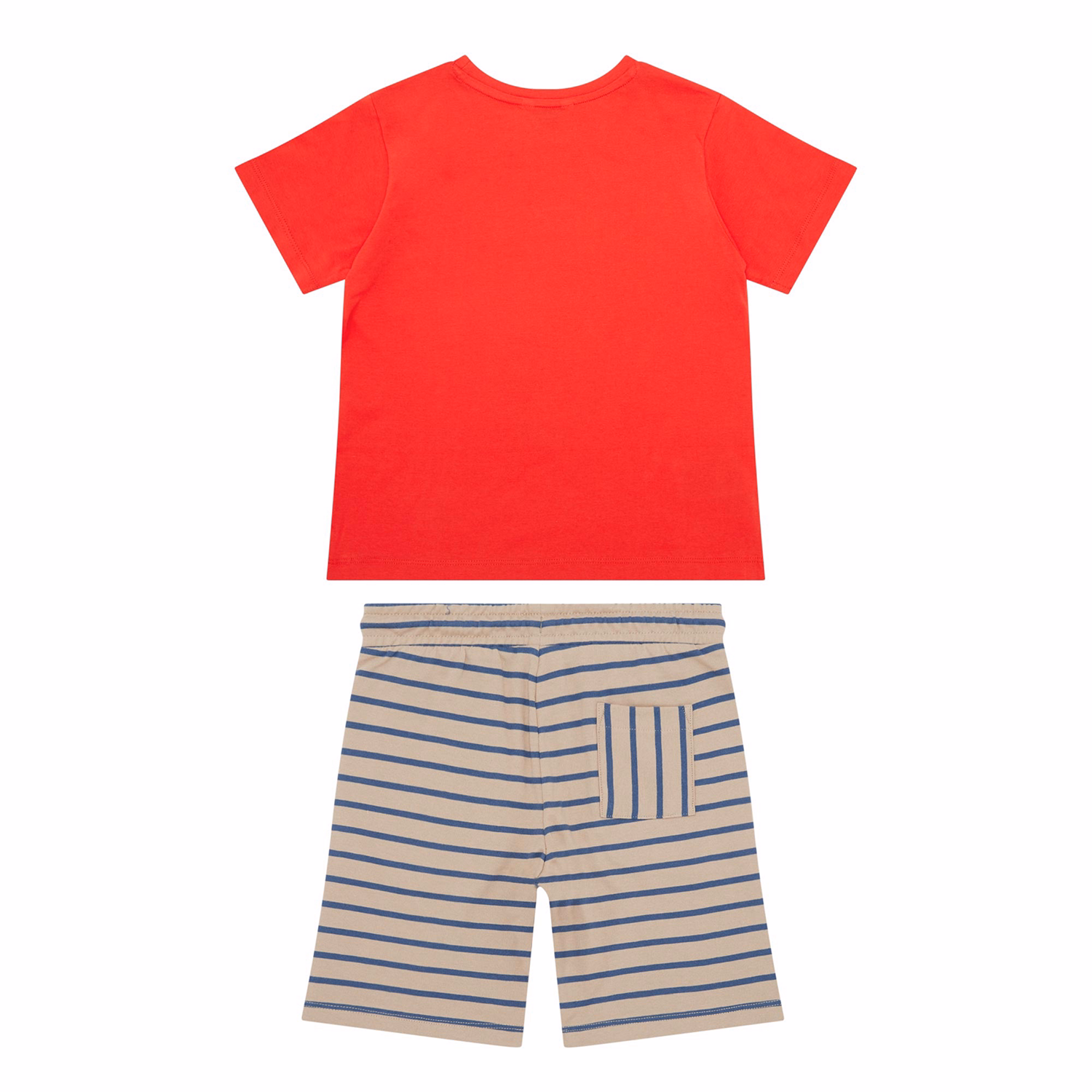 Two-Piece Surfboard T-Shirt & Striped Shorts Set