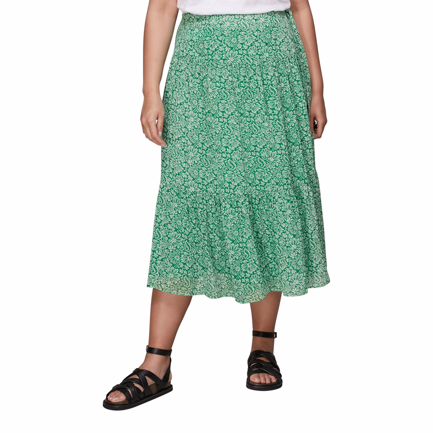 Indo Floral Wrap Skirt