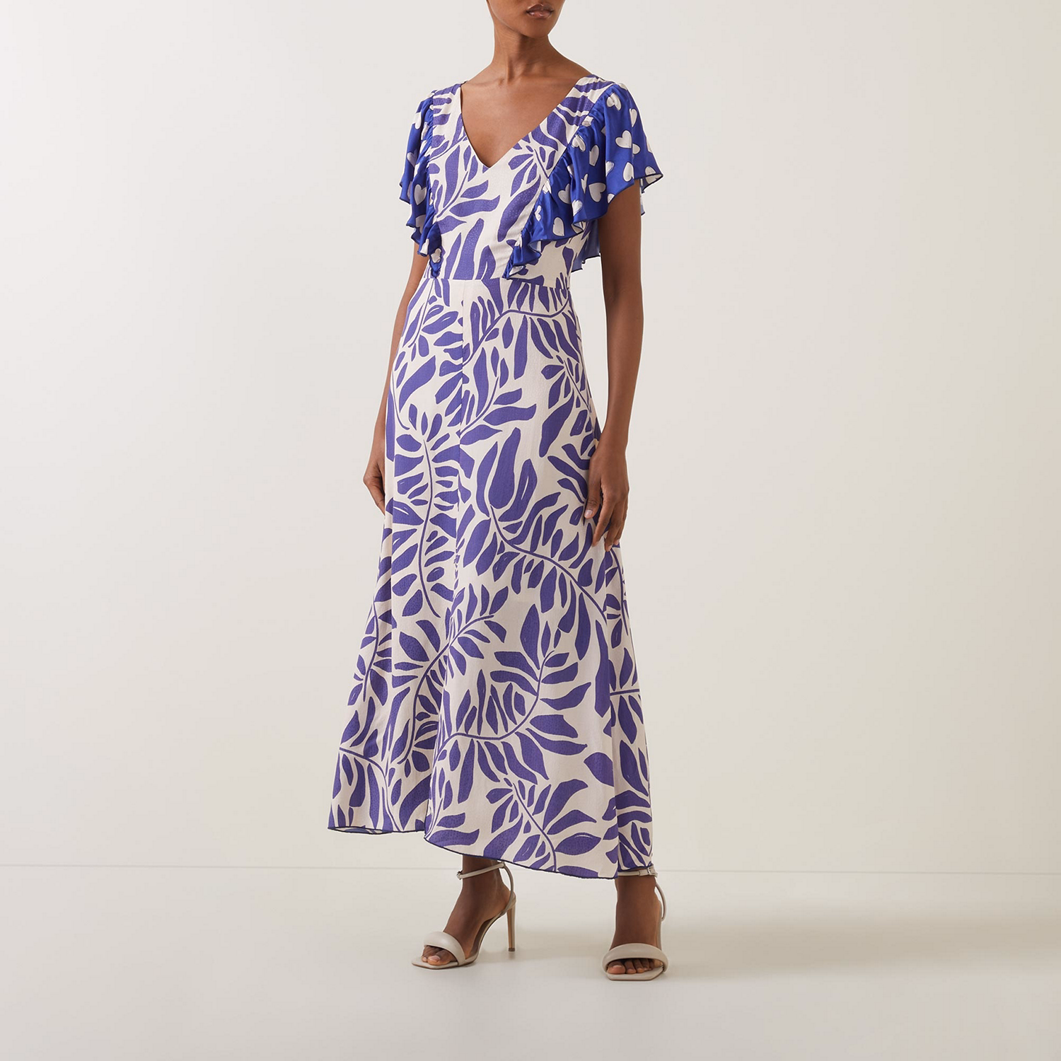 Pia Contrast Ruffle Dress