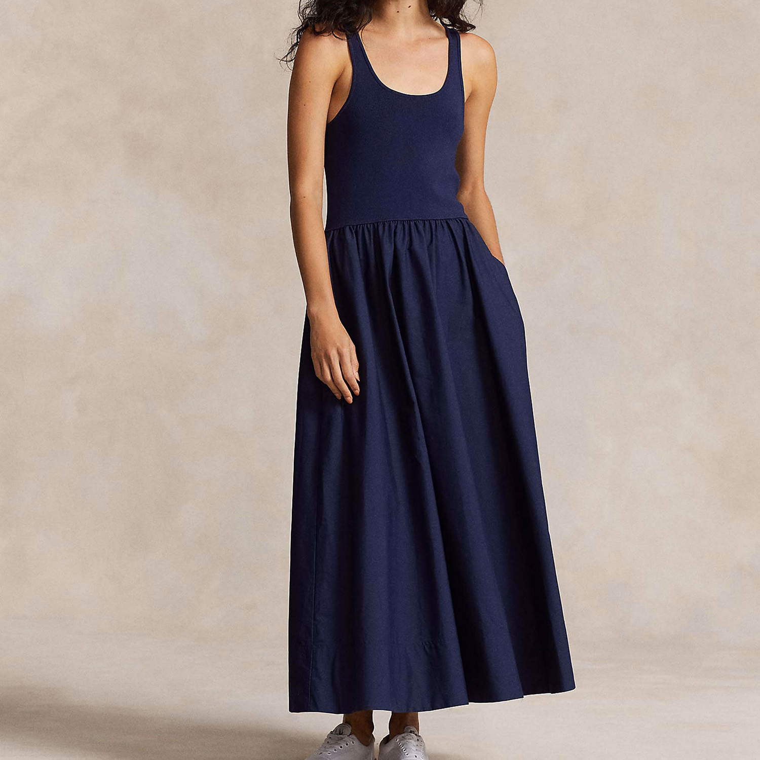 Zaha Contrast Flared Dress