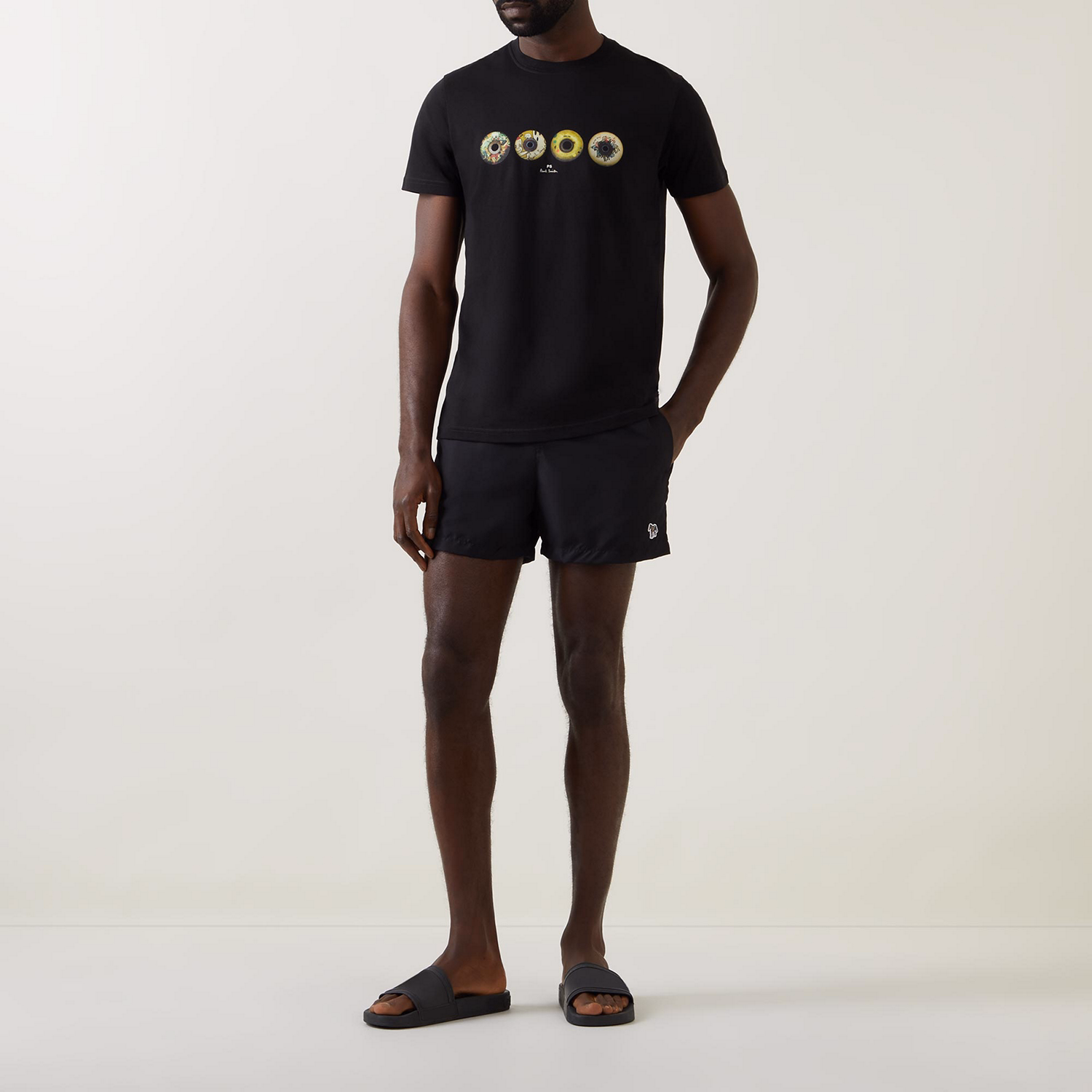 Zebra Logo Drawstring Shorts