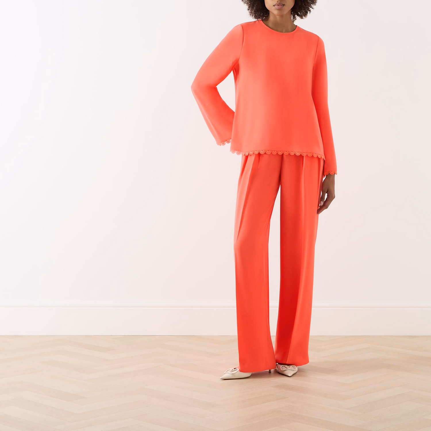 Tazzio Scalloped Blouse