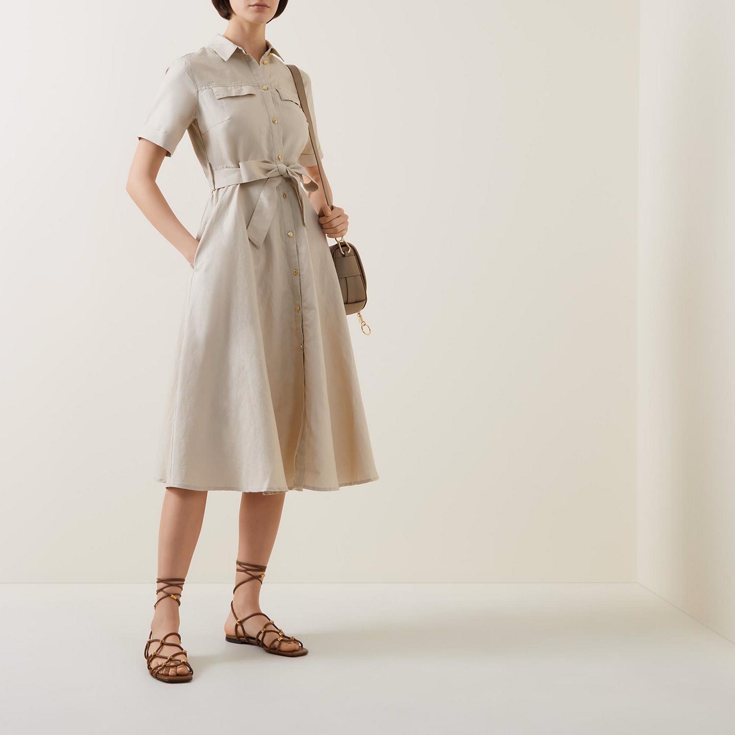 Margaret Belted Shirt Dress