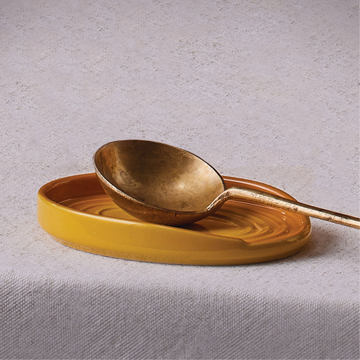 Stoneware Oval Spoon Rest
