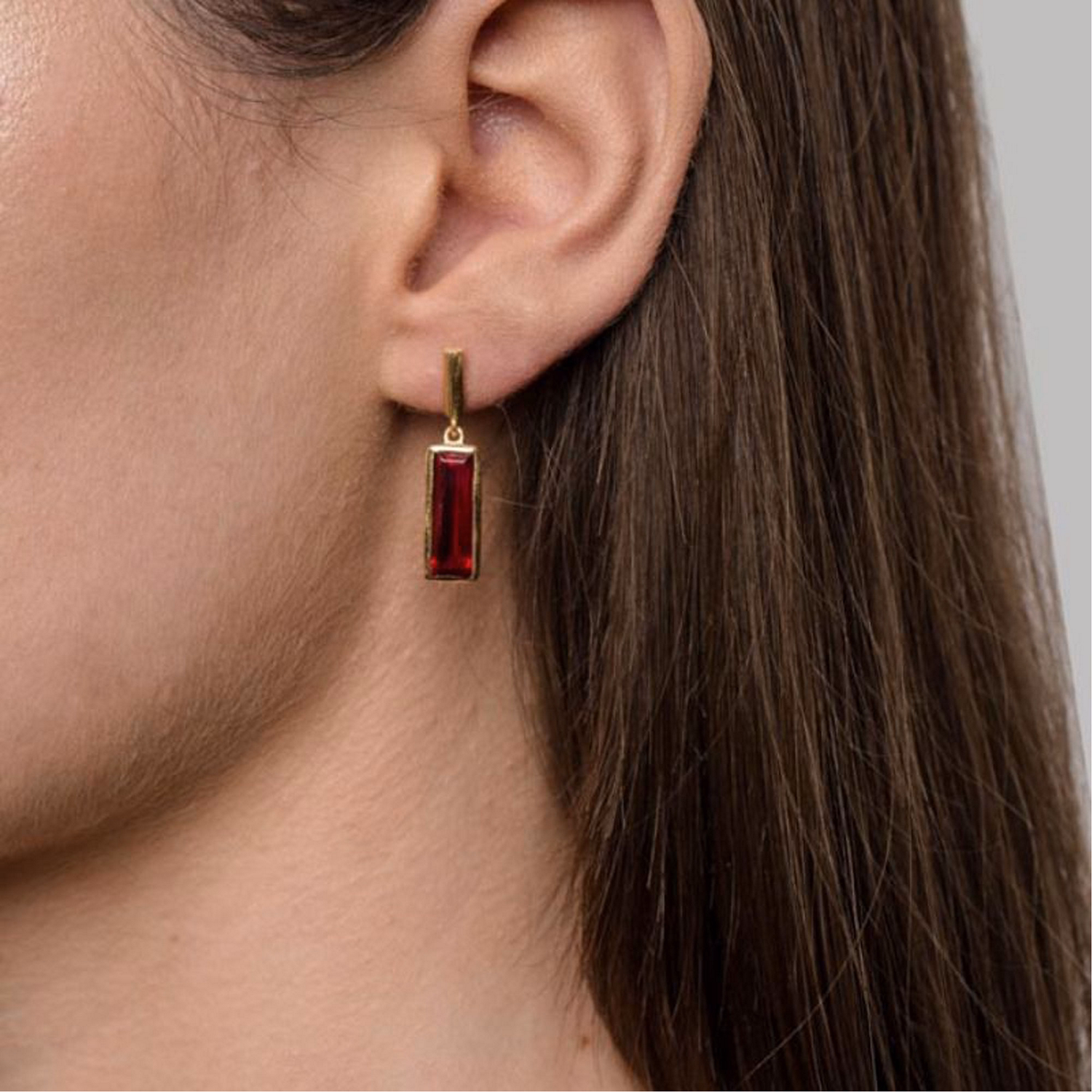 Manhattan Garnet Drop Earrings