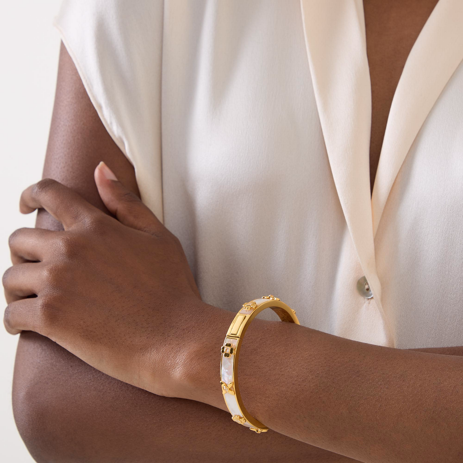 Flower Hinged Bracelet