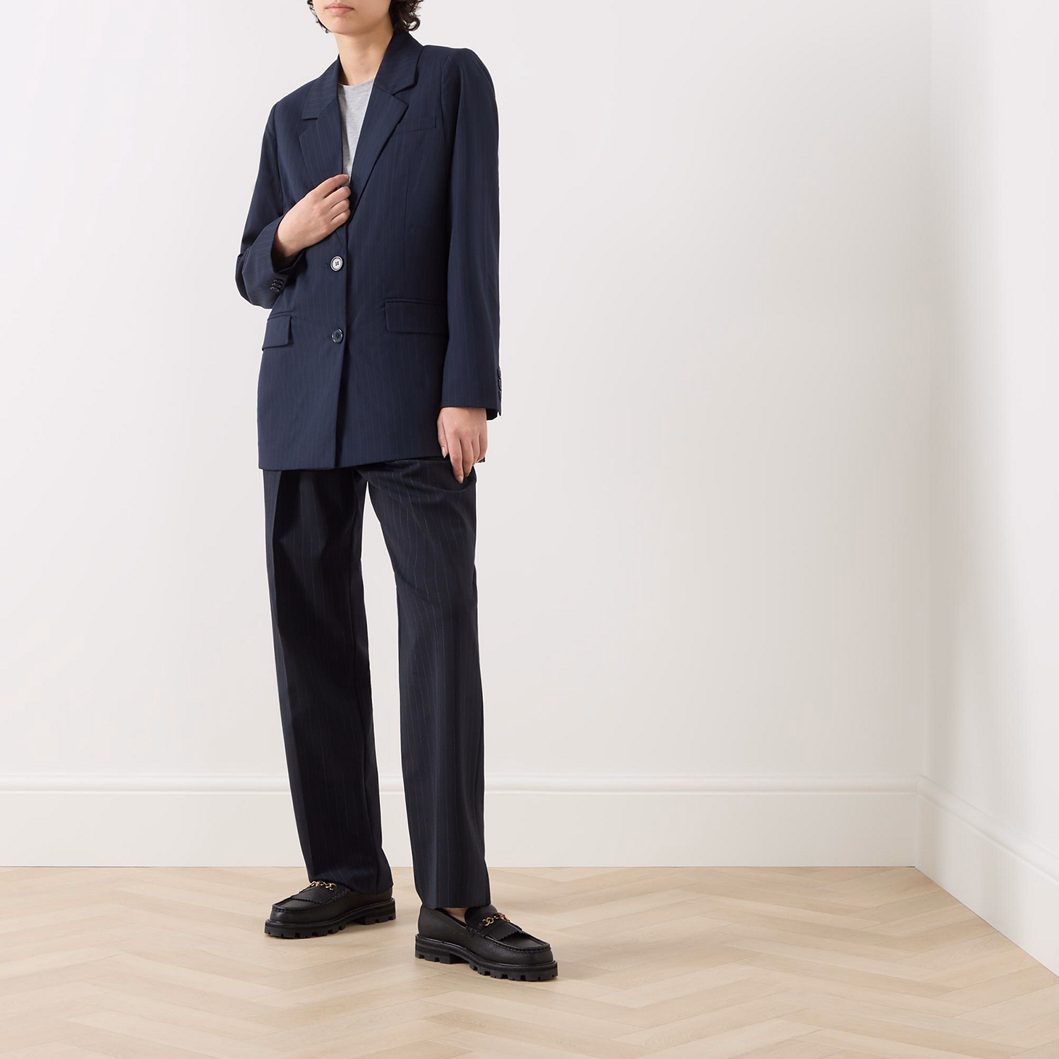 Penelope Pinstripe Relaxed Blazer