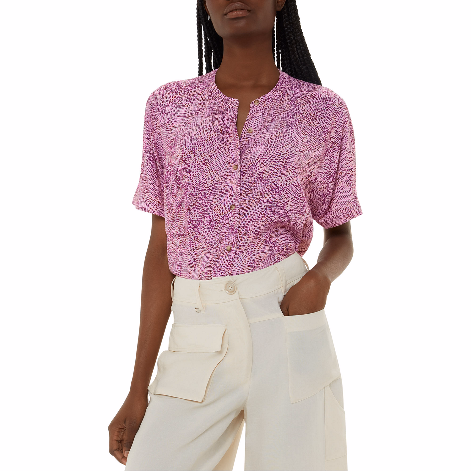 Maisie Diagonal Snake Print Top