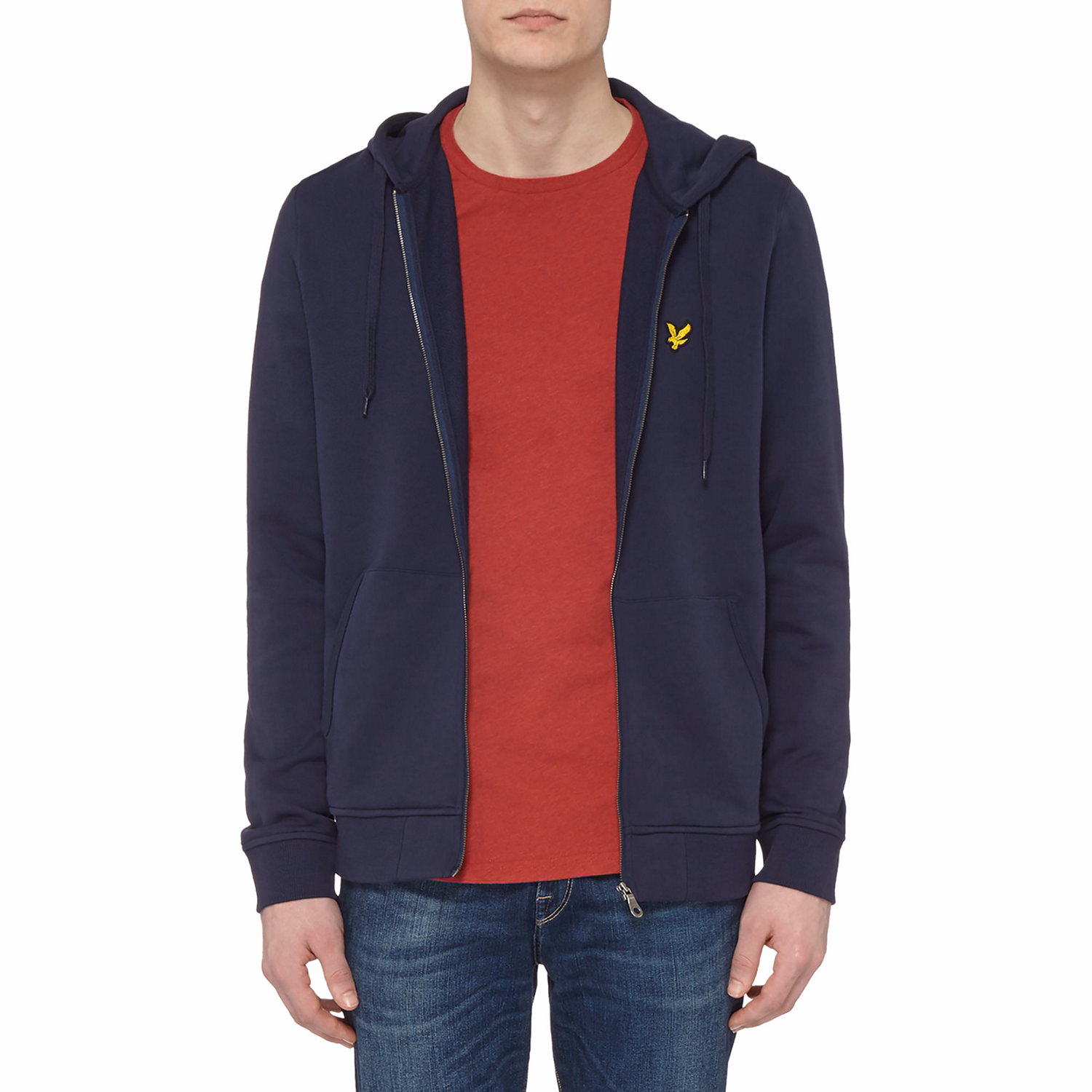 Zip Through Logo Hoodie