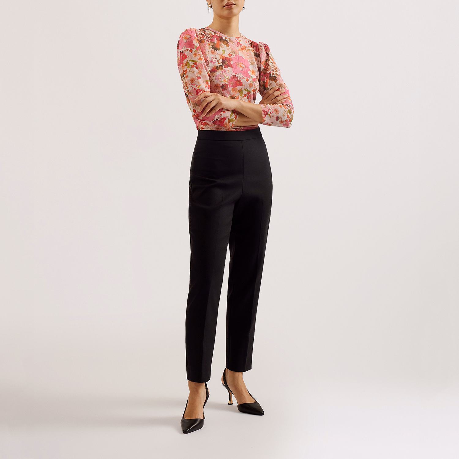 Manabut High-Rise Tailored Trousers