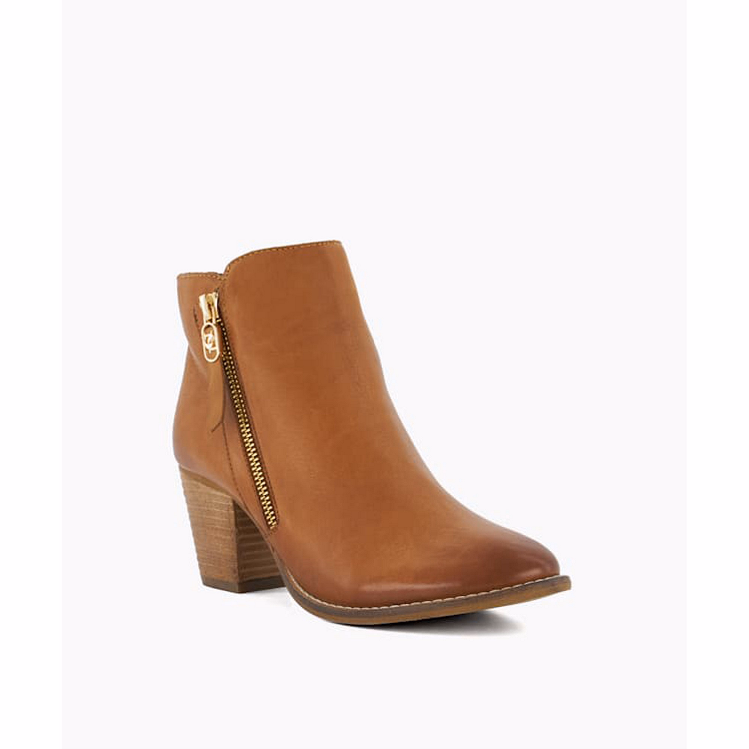 Paicey Stacked-Heel Casual Ankle Boots