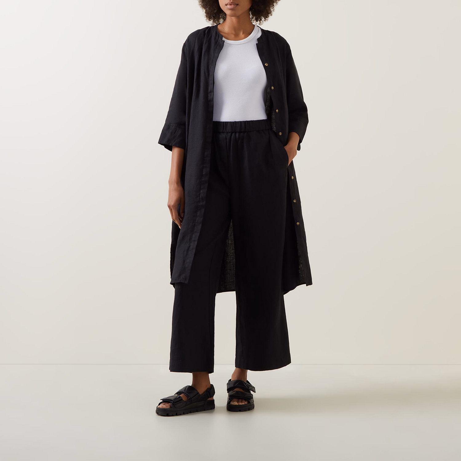Parini Linen Wide Leg Trousers