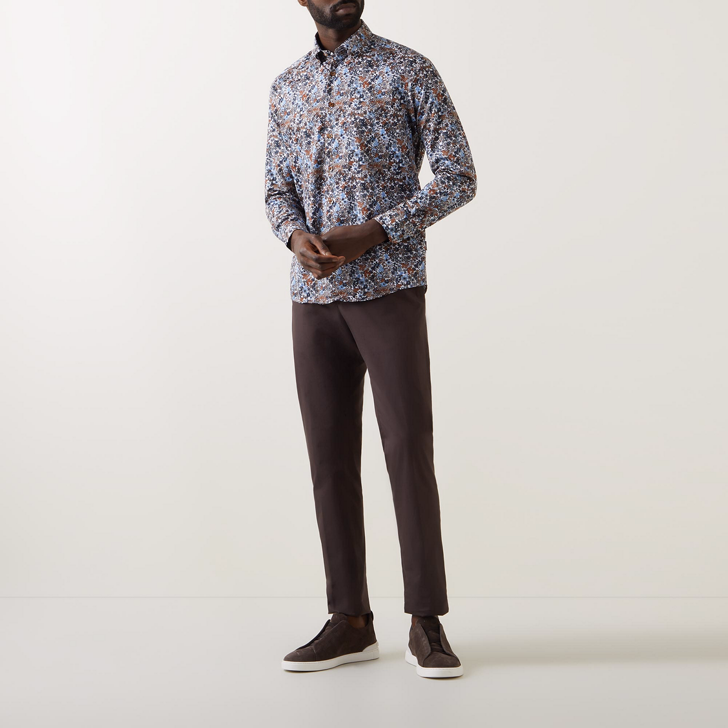 Floral-Print Button-Down Shirt