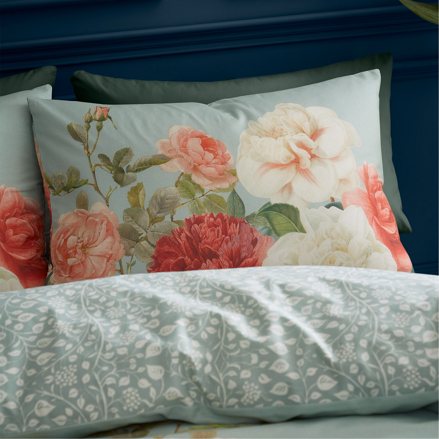 Rose Garden Duvet Set Green