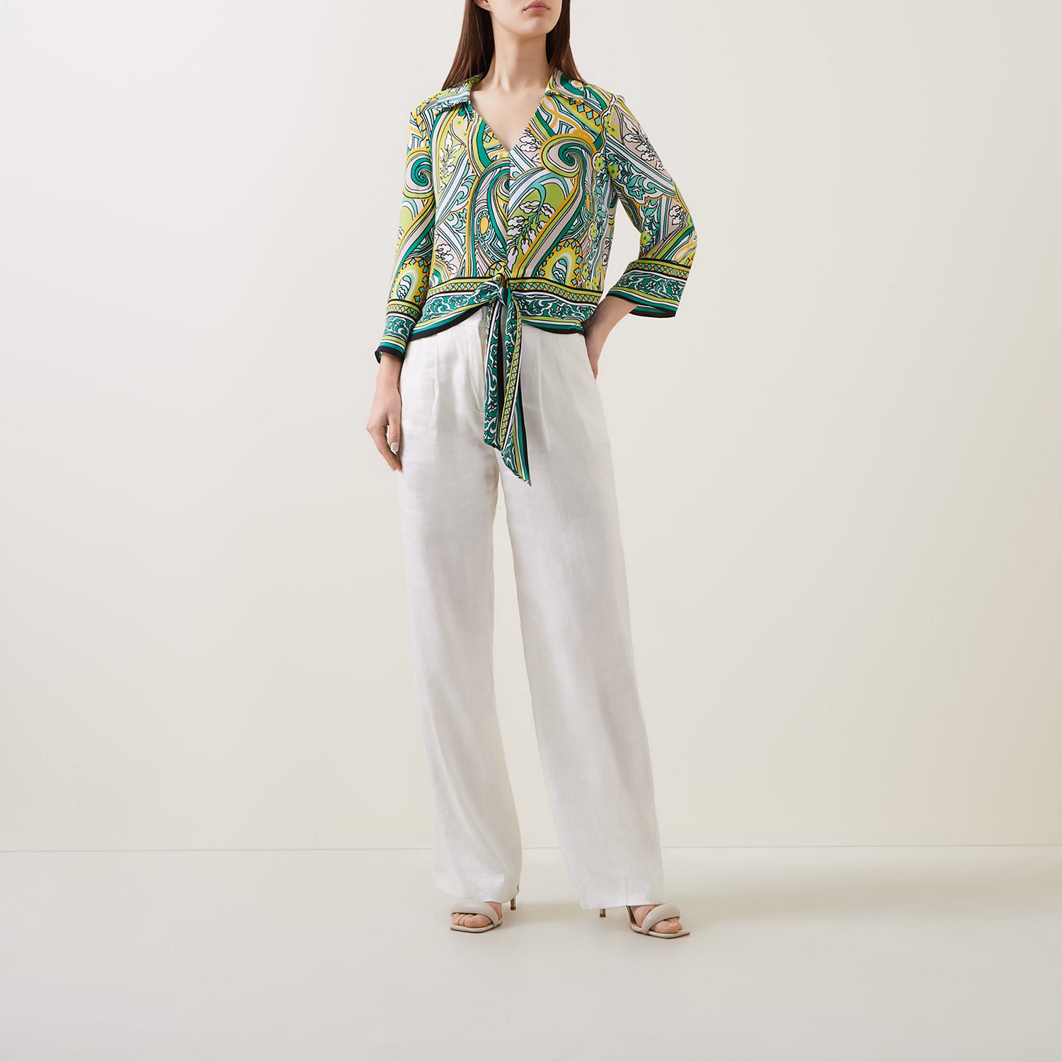 Printed Tie-Fastening Blouse