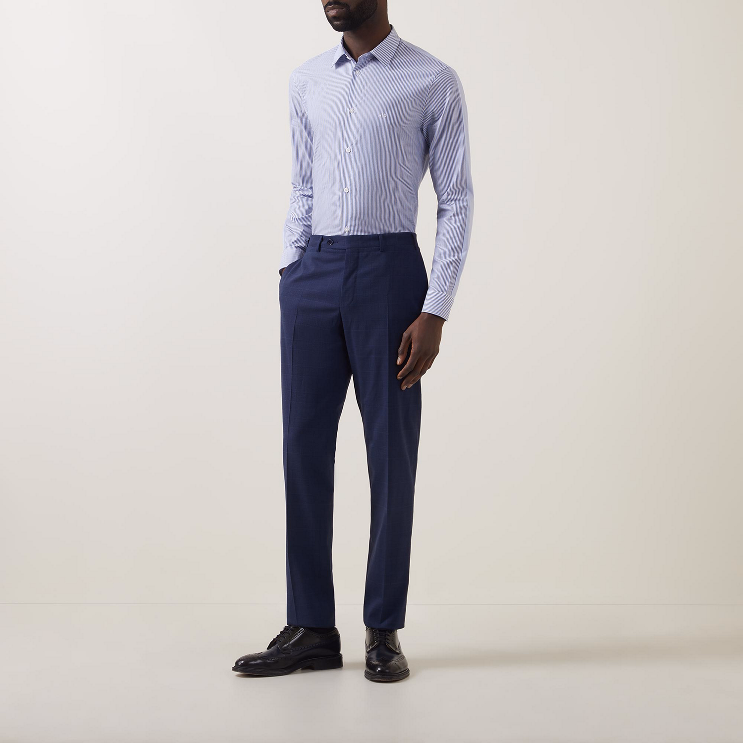 Fine Stripe Logo Shirt