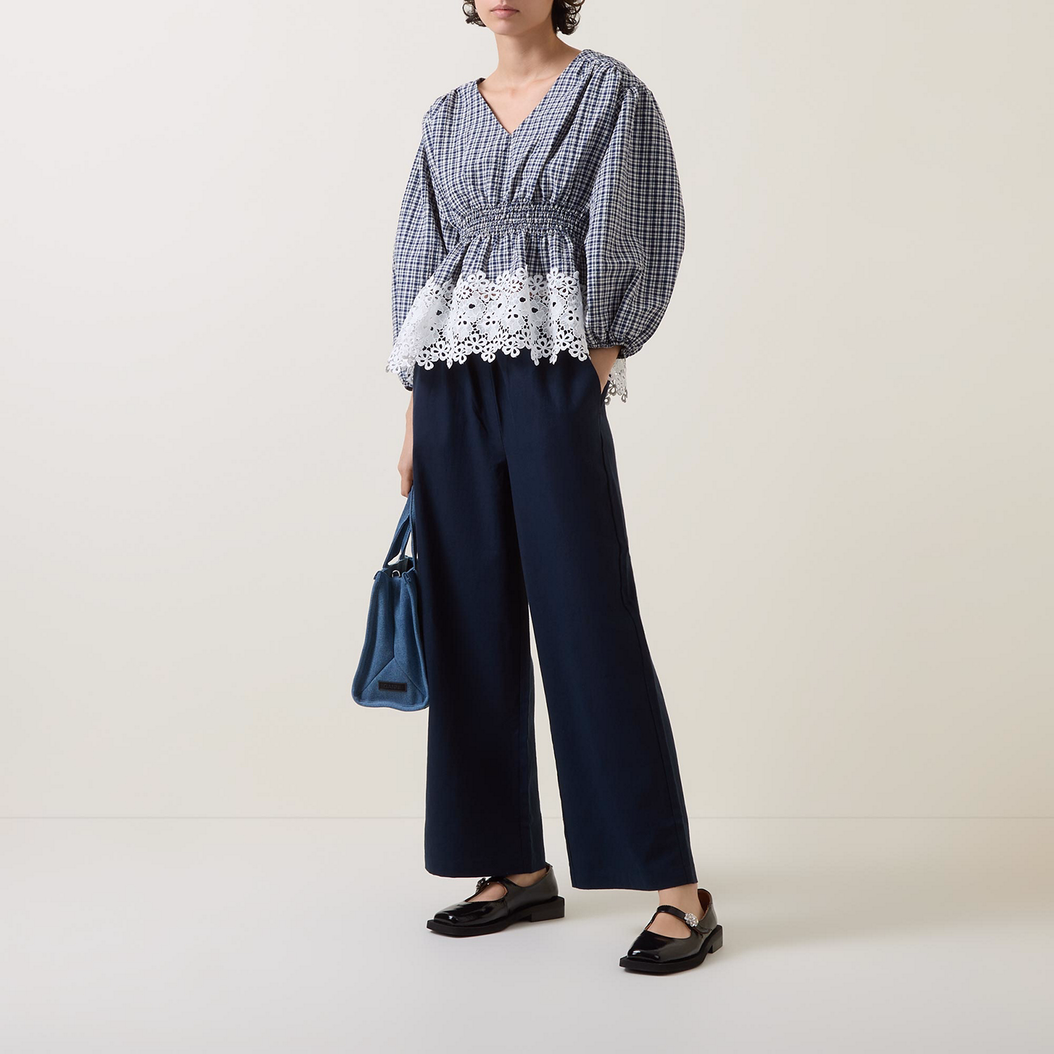 Glamis Check Lace Top