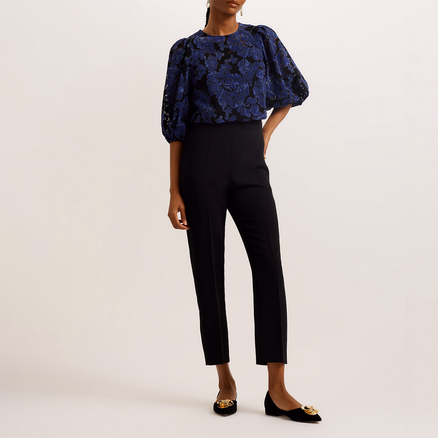 Arpy Floral Balloon Sleeve Top