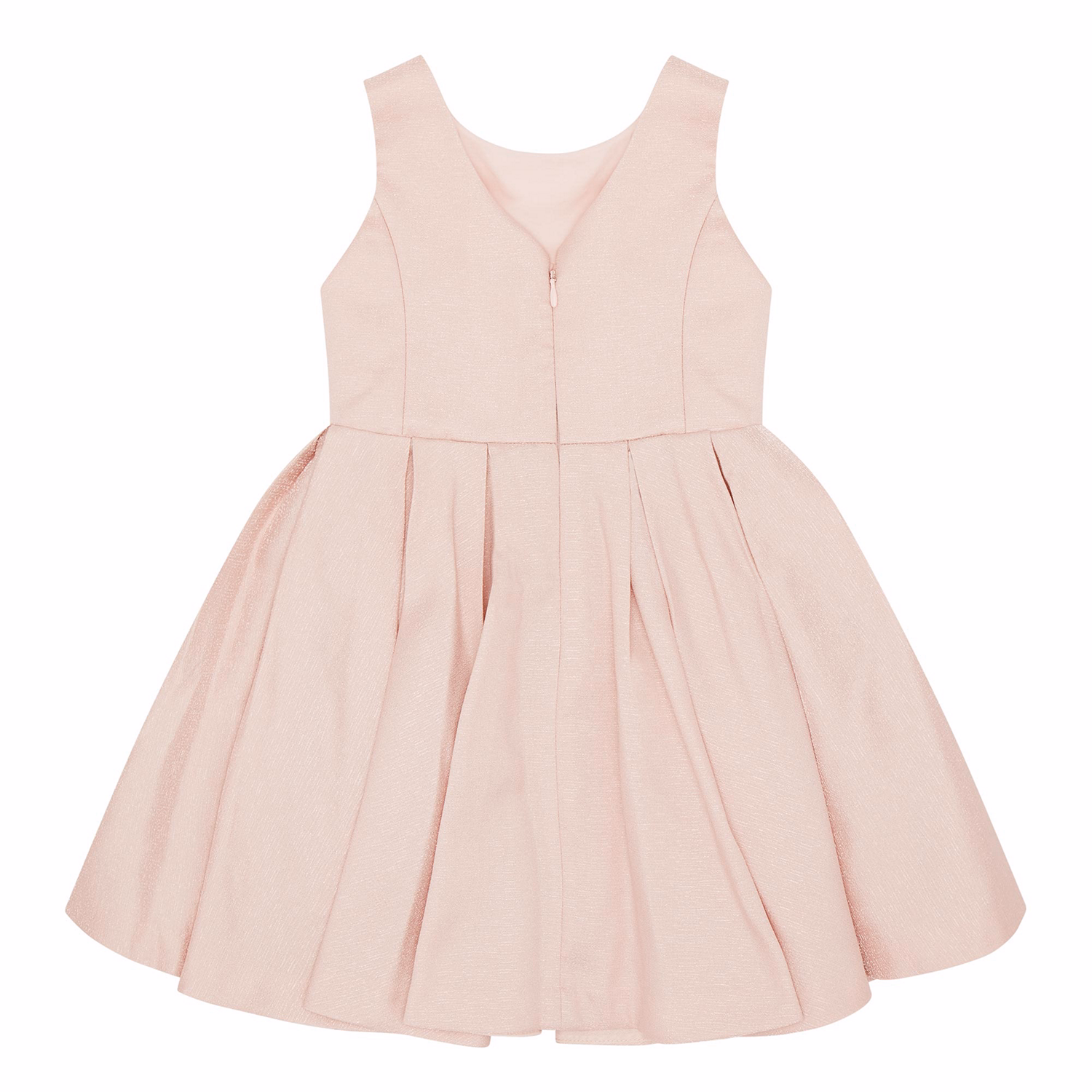 Pleated Bow-Detail Dress