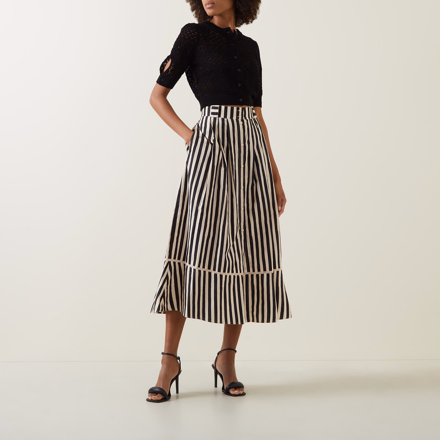 Roll Striped Skirt