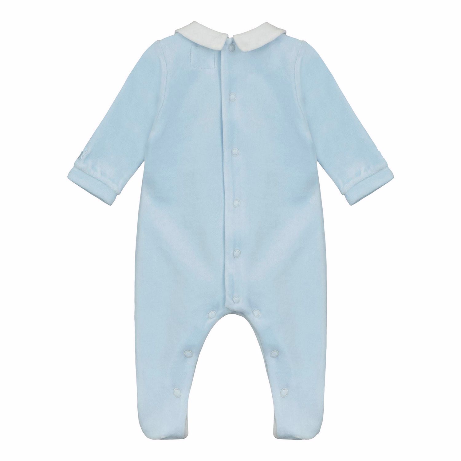 Eamon Velour Embroidered Babygrow