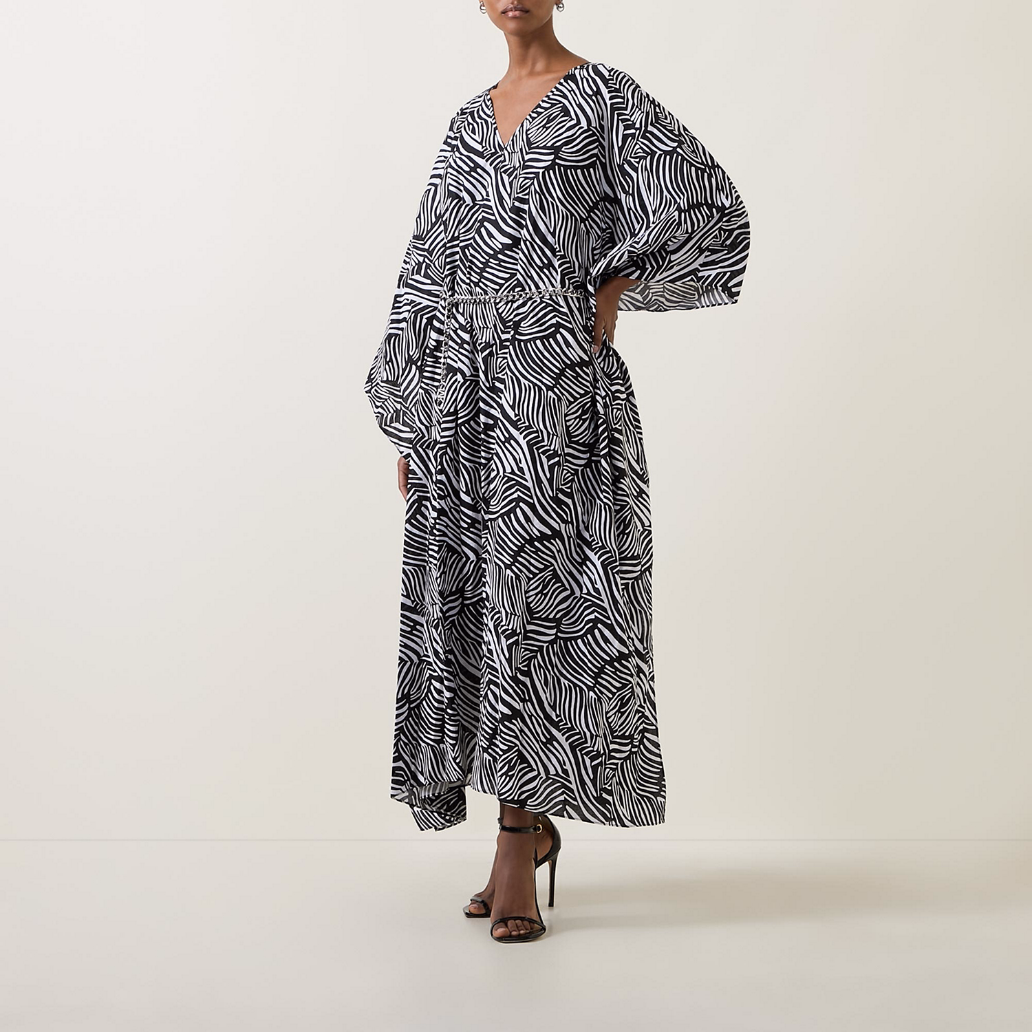 Abstract Zebra Print Kaftan