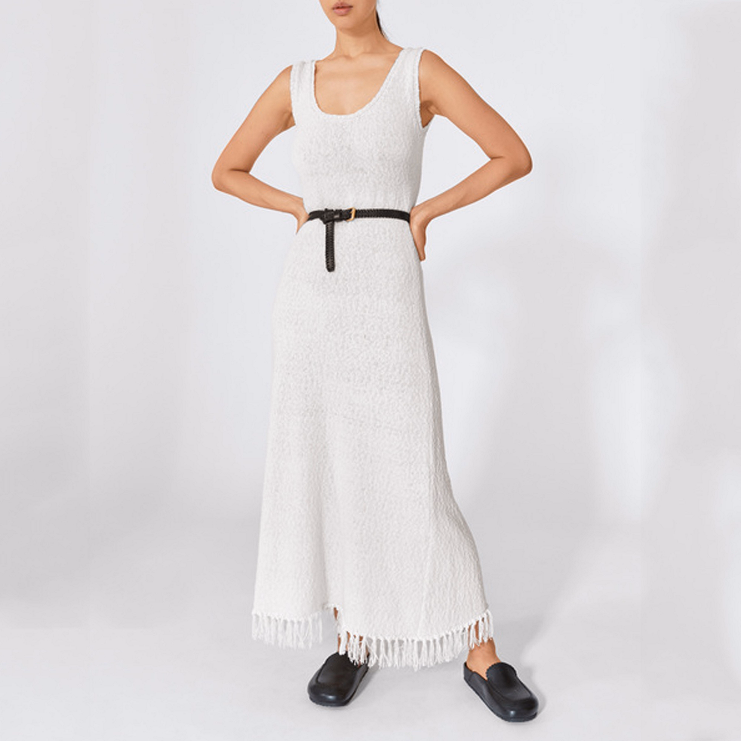 Leyla Fringed Knit Dress