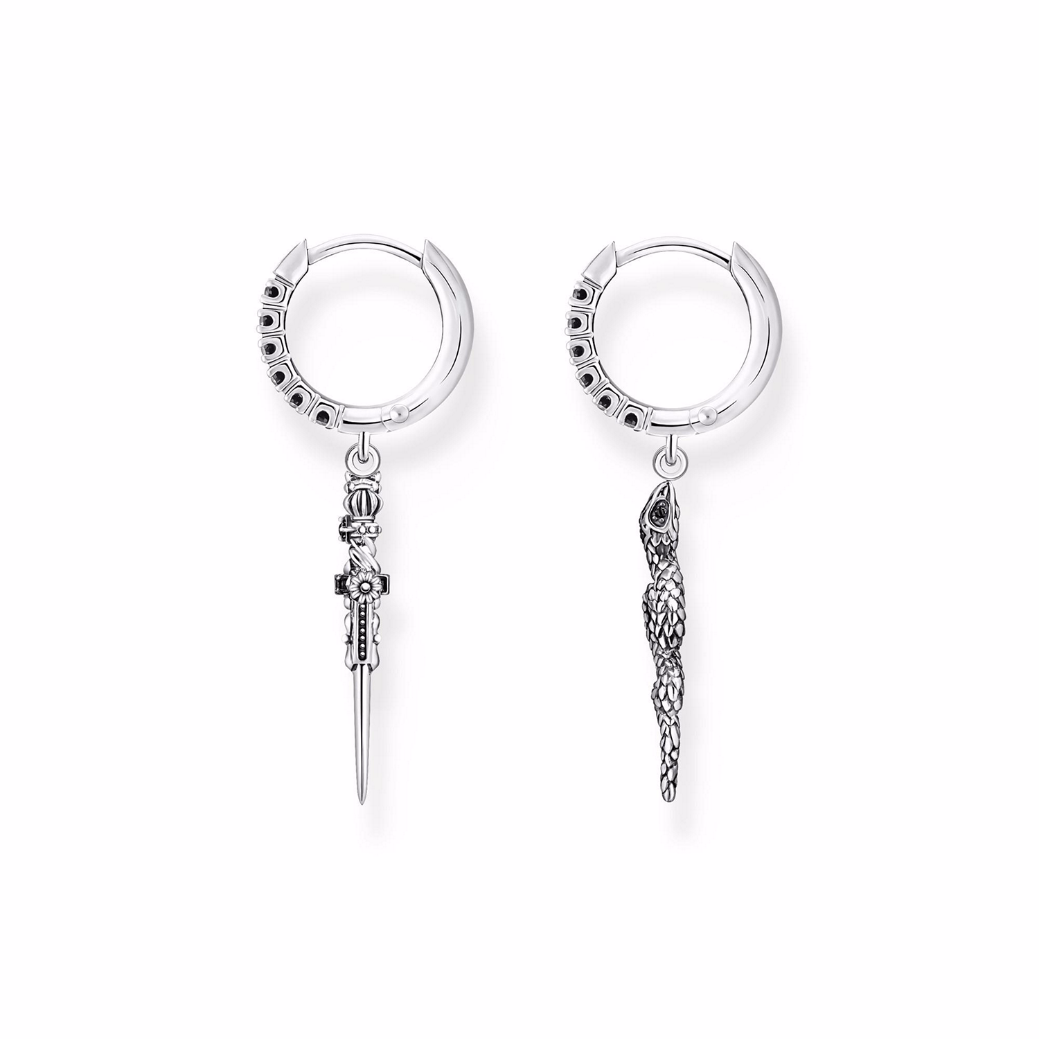 Rebel At Heart Sword & Snake Earrings