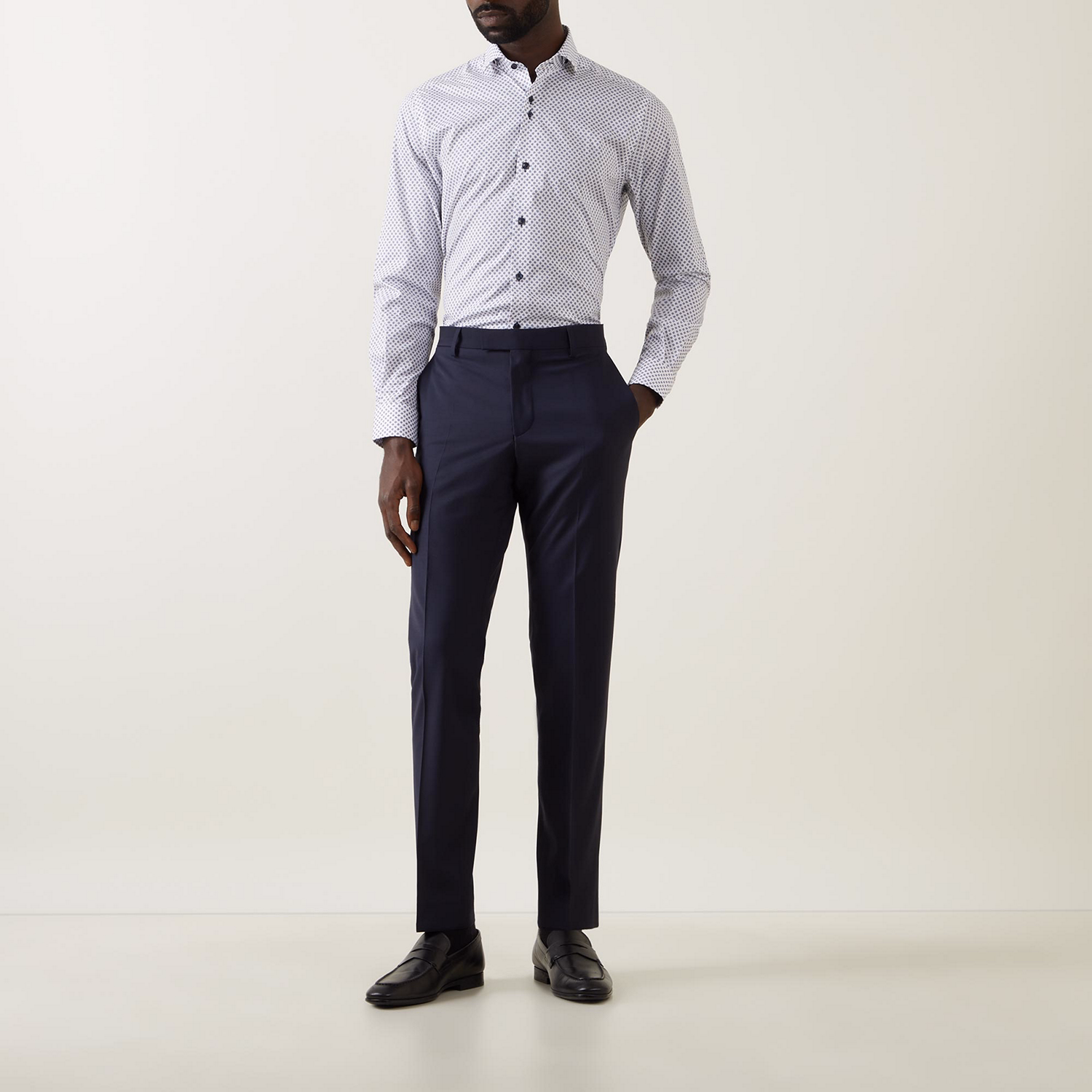Jans Mid-Rise Straight Leg Suit Trousers