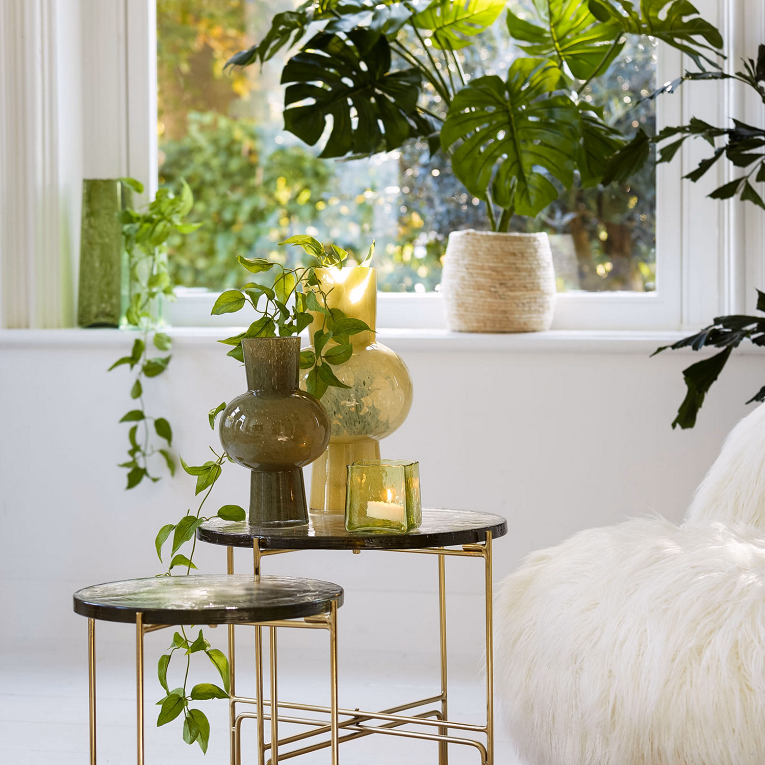 Halley Vase 28.5cm Olive Green