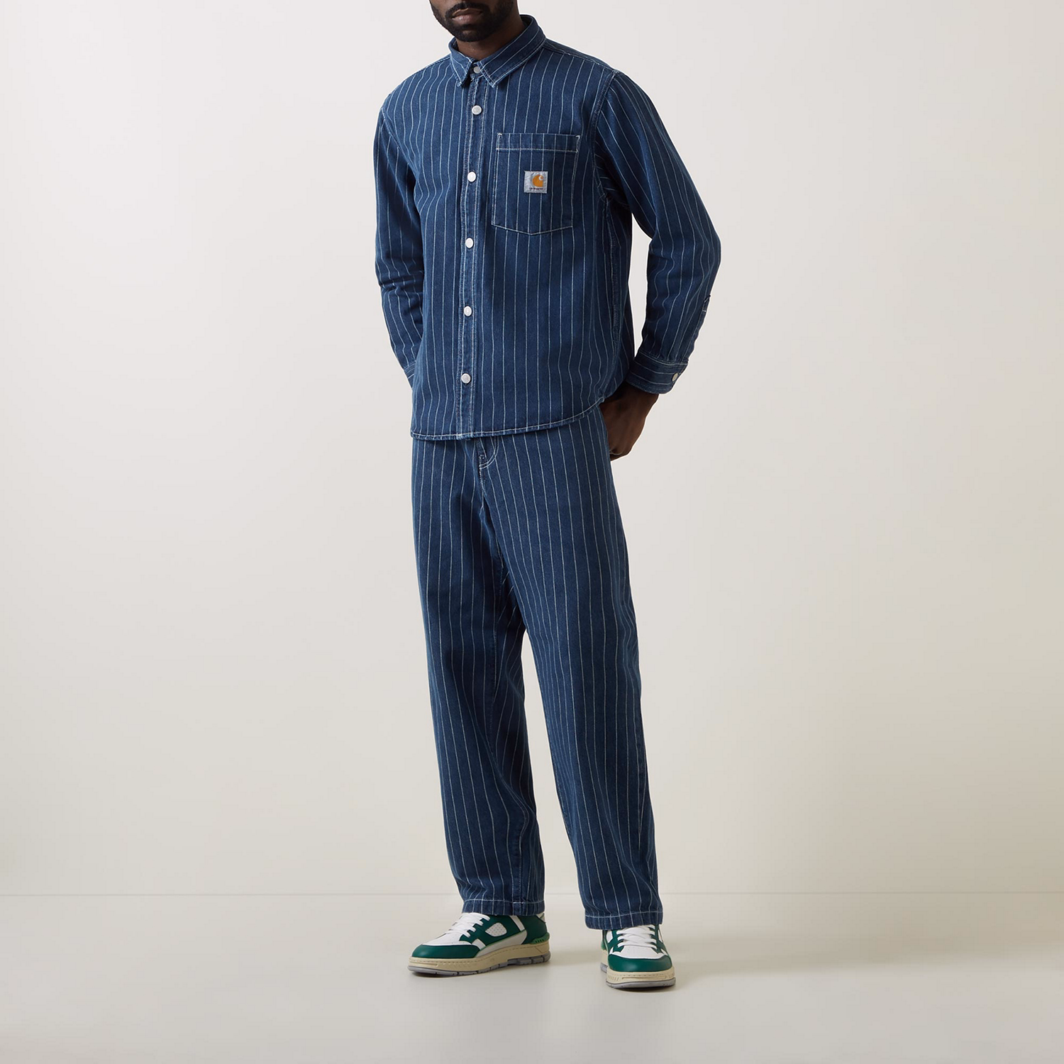 Orleans Stripe Casual Denim Shirt