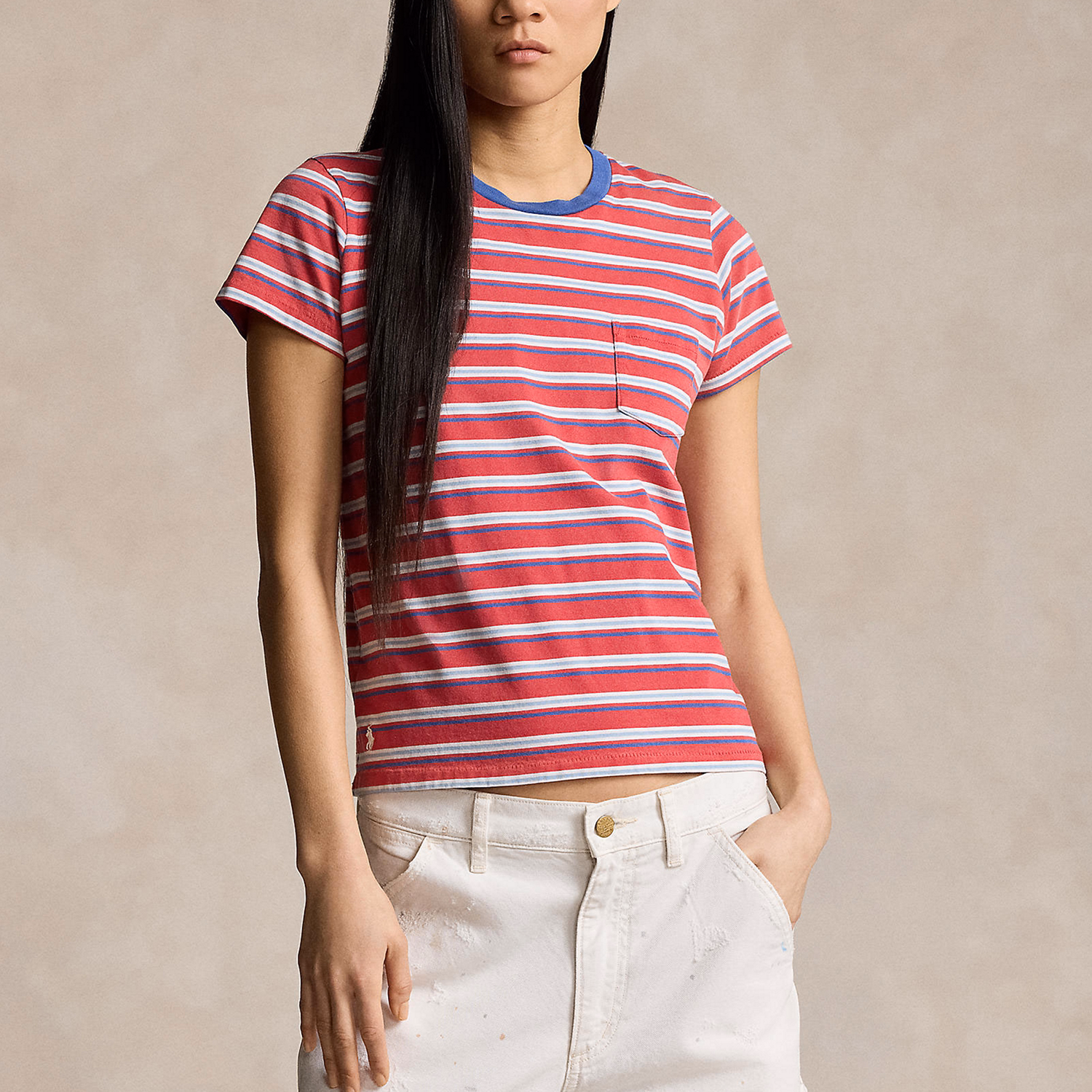 Striped Patch Pocket T-Shirt