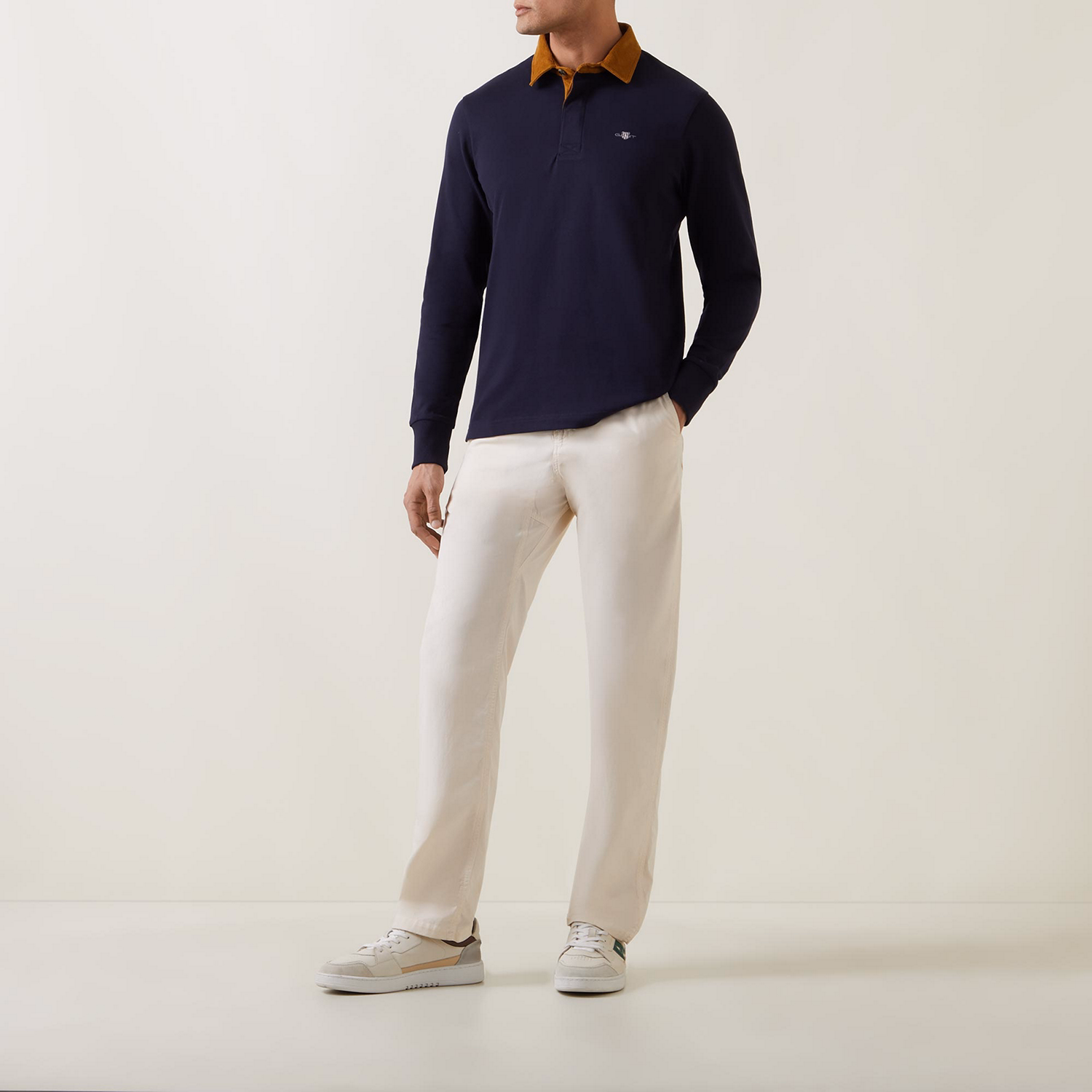 Corduroy Collar Rugby Sweatshirt