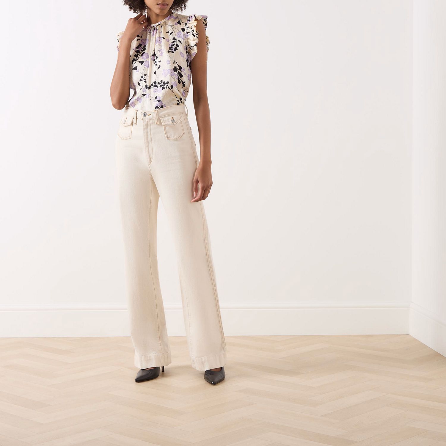 Boltte Floral Silk Blouse