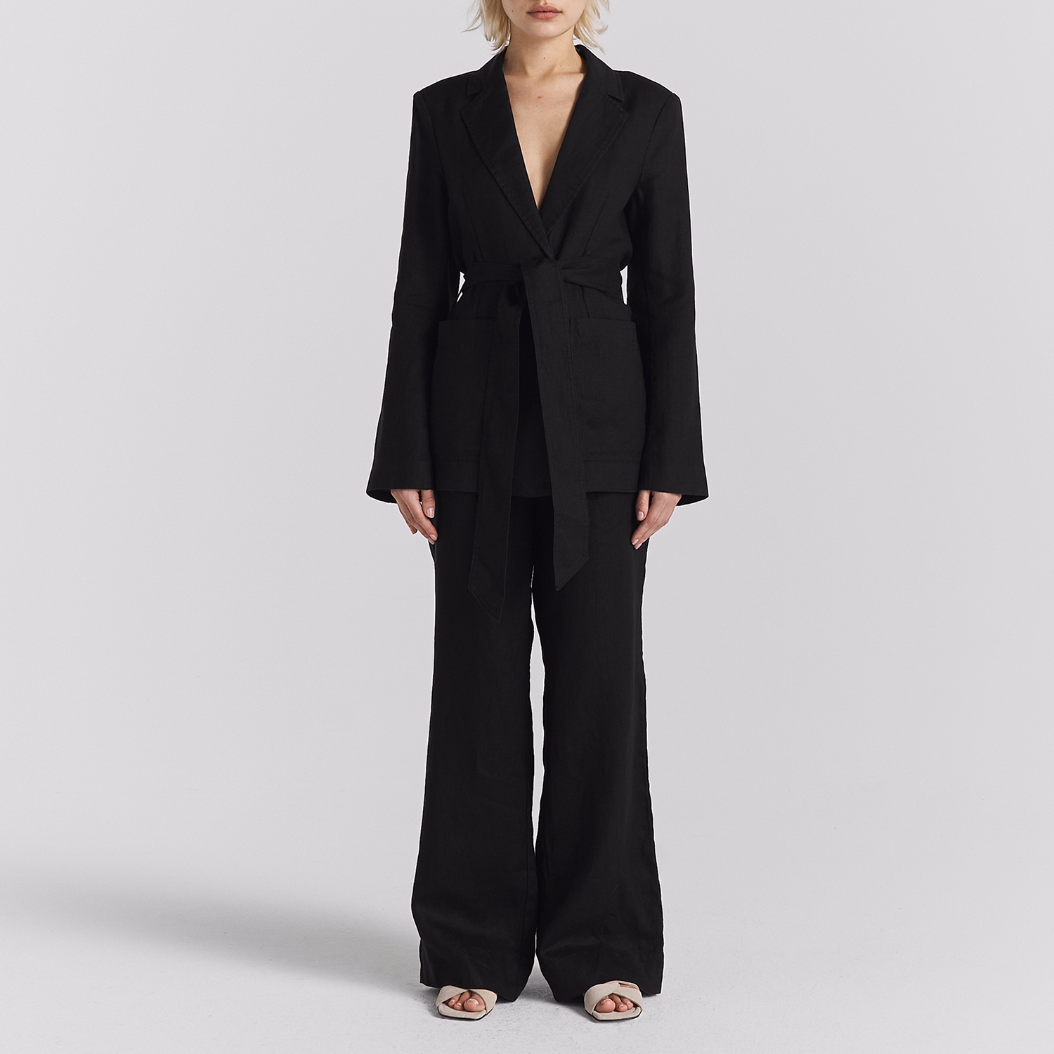 Serena Wide-Leg Linen Trousers