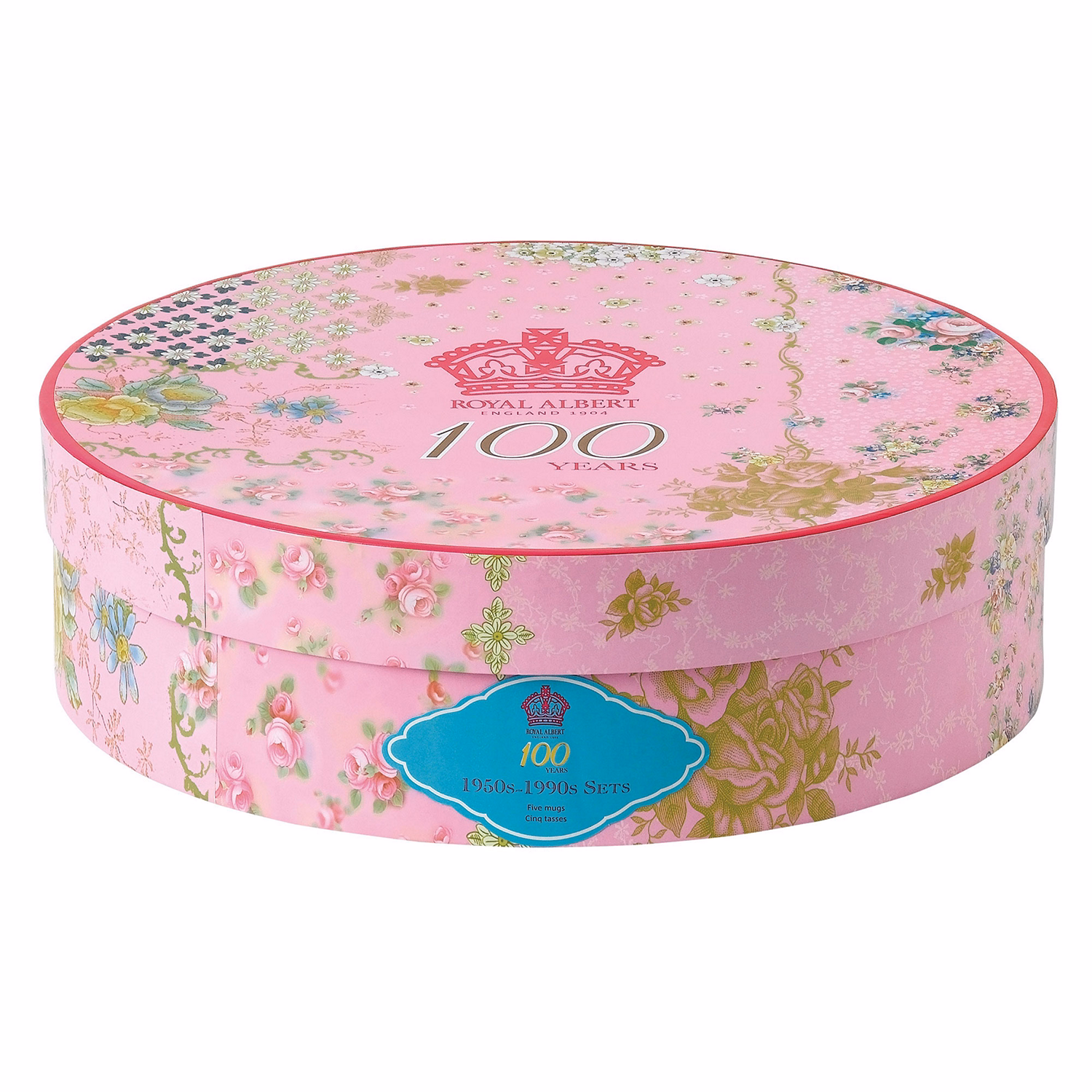 Set of Five 100 Years of Royal Albert Mugs 1950 - 1990