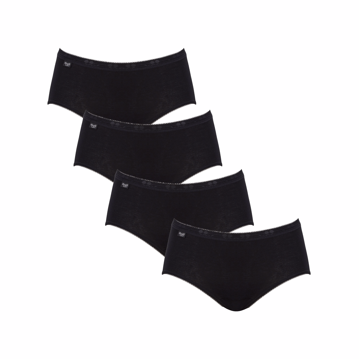 4-Pack Midi Briefs Black