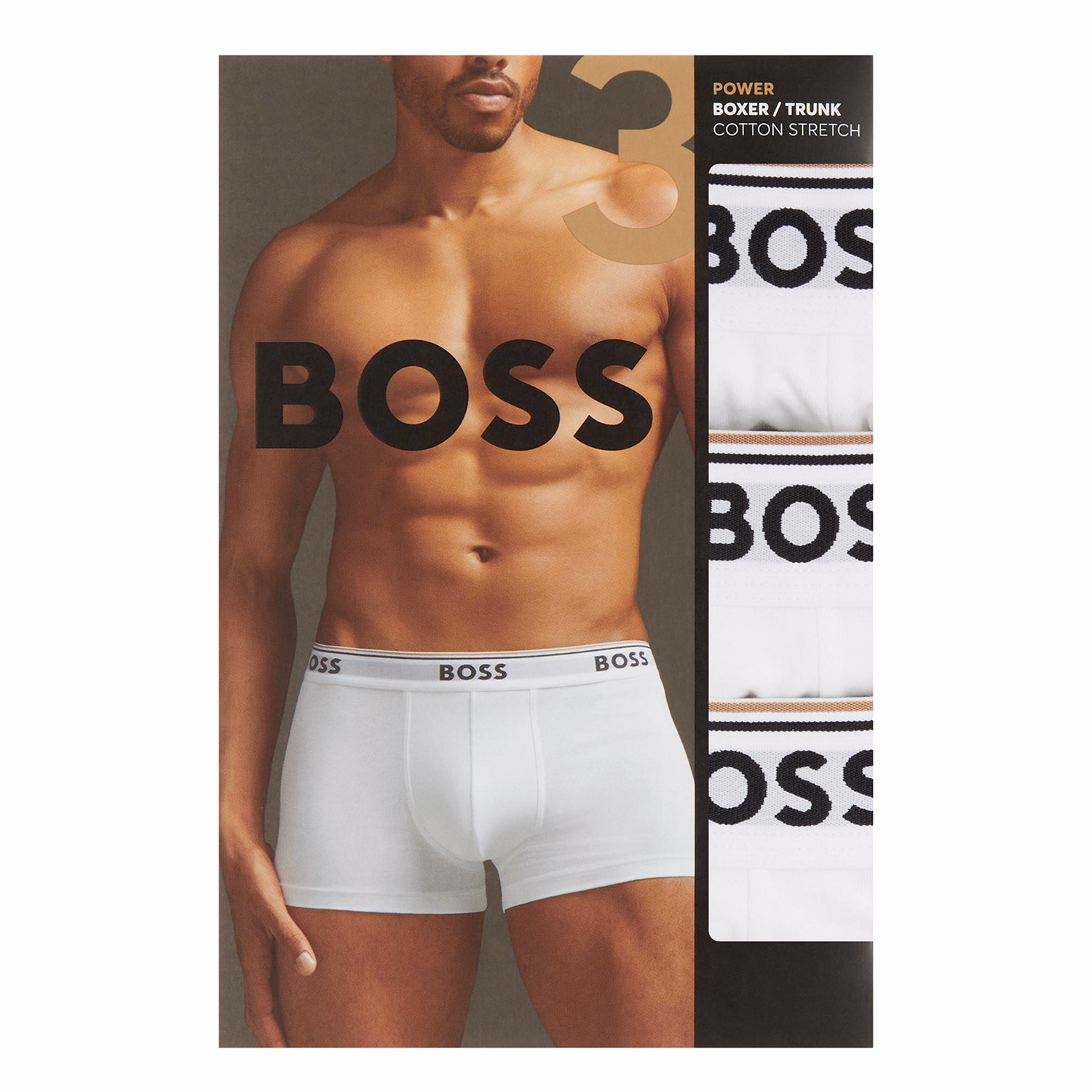Three-Pack Power Solid Colour Boxers