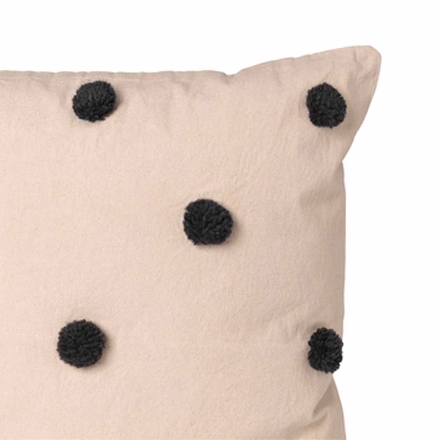 Dot Tufted Cushion Sand/Black
