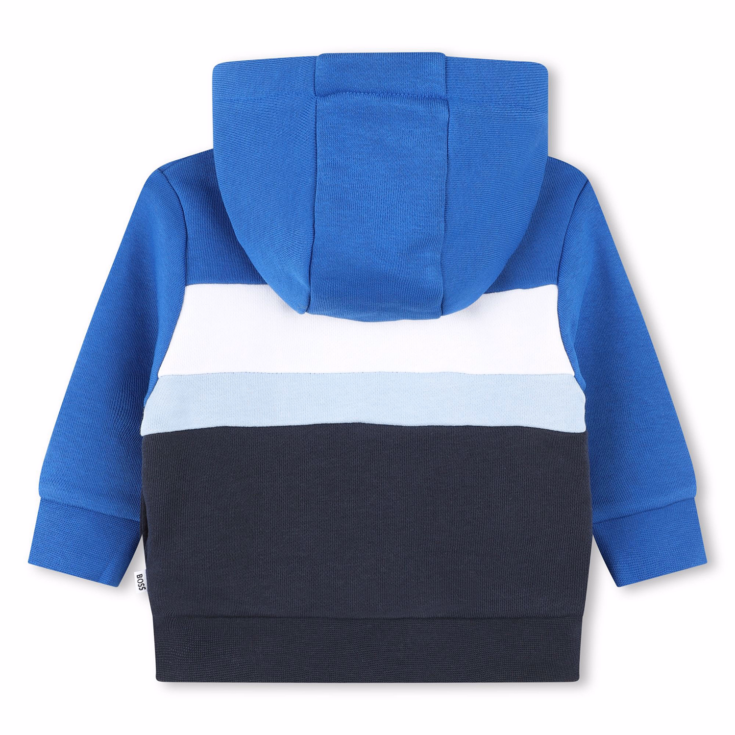 Logo Zip-Up Colour Block Hoodie