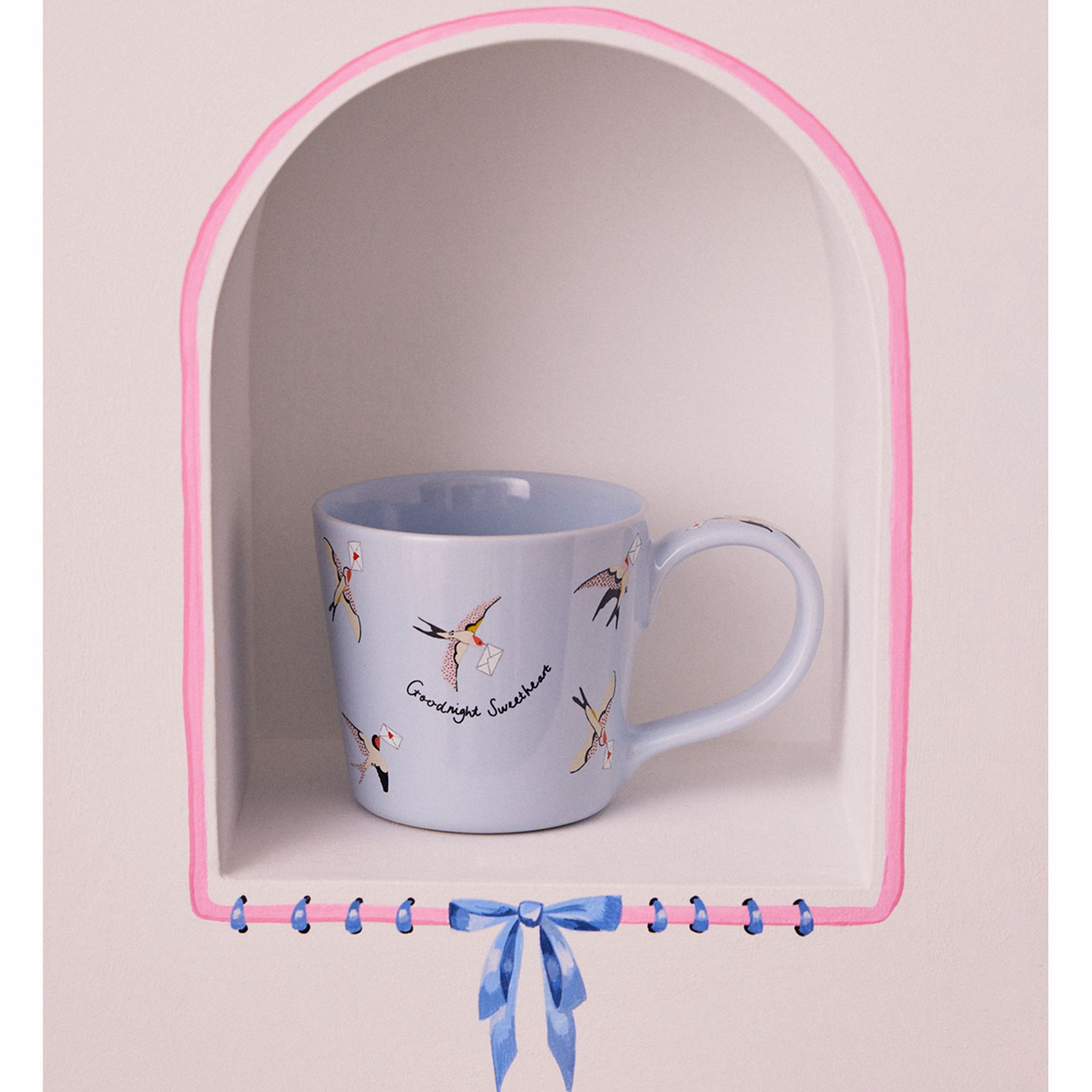 Love Birds Blue Dolly Mug