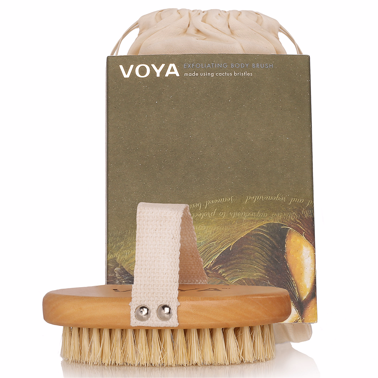 Exfoliating Body Brush & Cotton Pouch