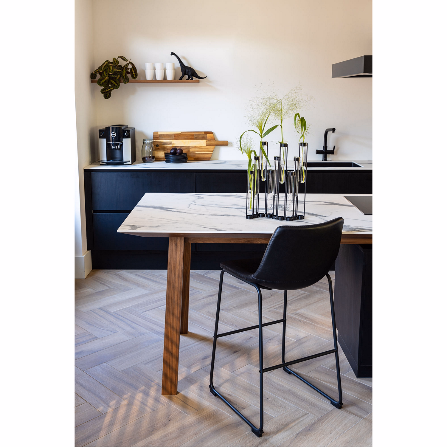 Tube Vase 39cm Matt Black