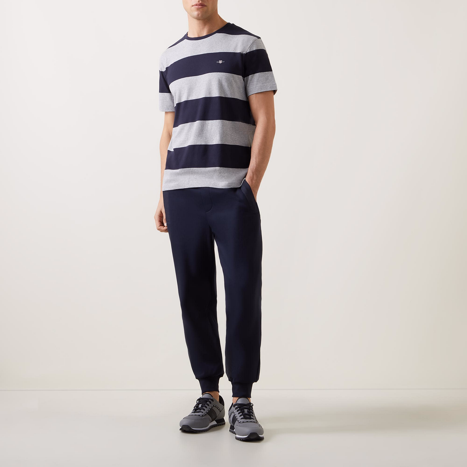 Shield Logo Striped T-Shirt