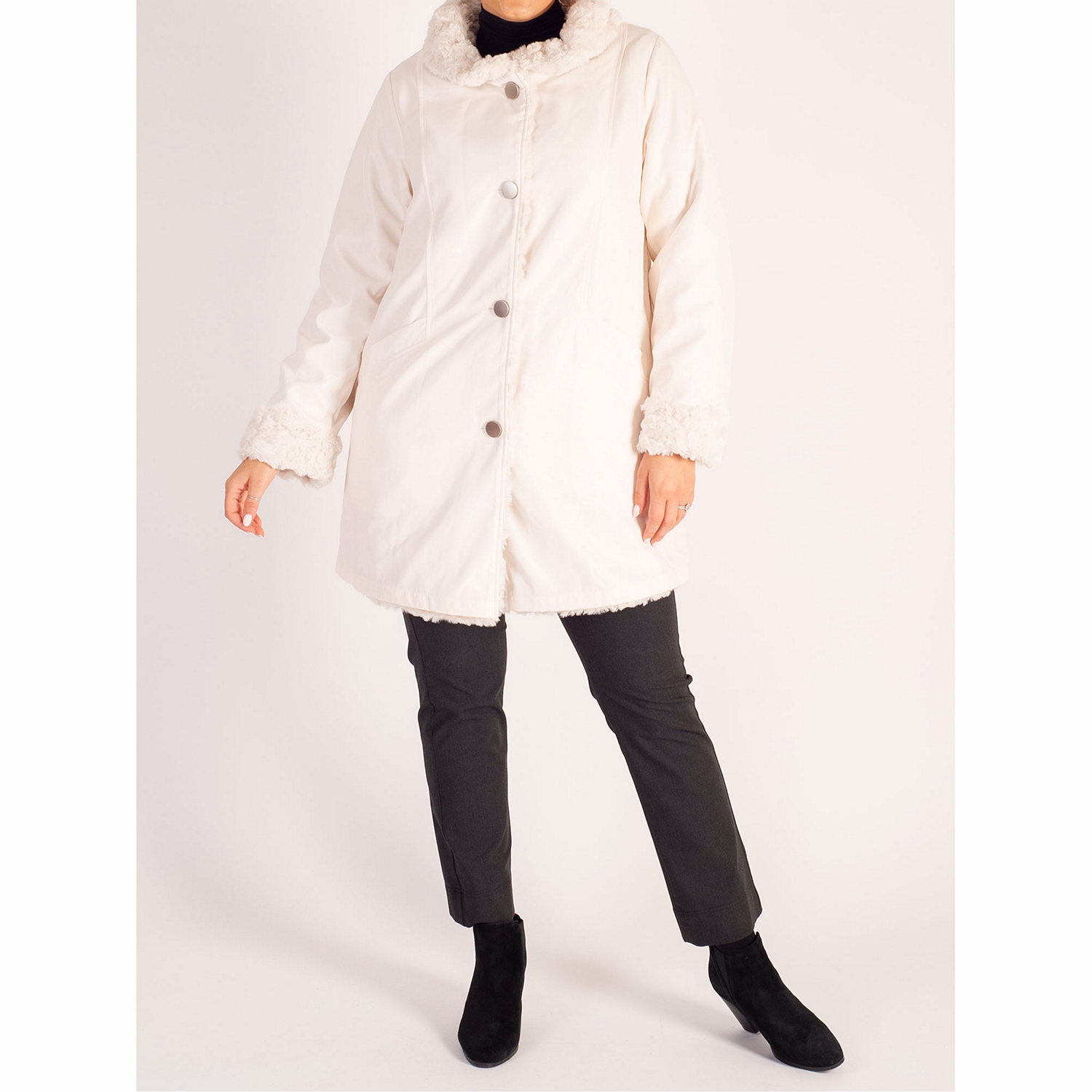 Faux Fur Shearling Reversible Coat